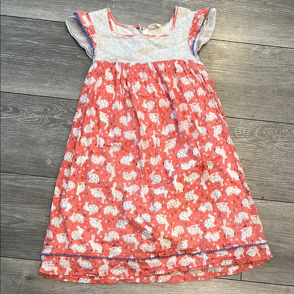 Mini Boden Pink and White Kids Dress